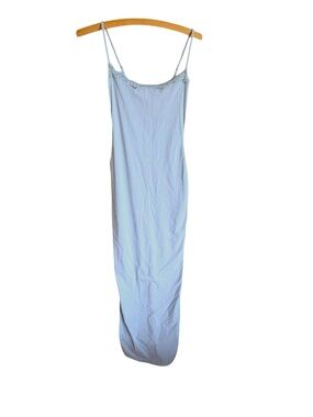 NWT SKIMS Fits Everybody Lace Long Slip Dress Baby Blue XS